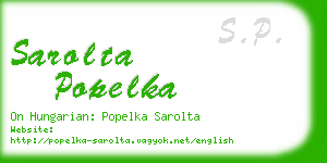 sarolta popelka business card